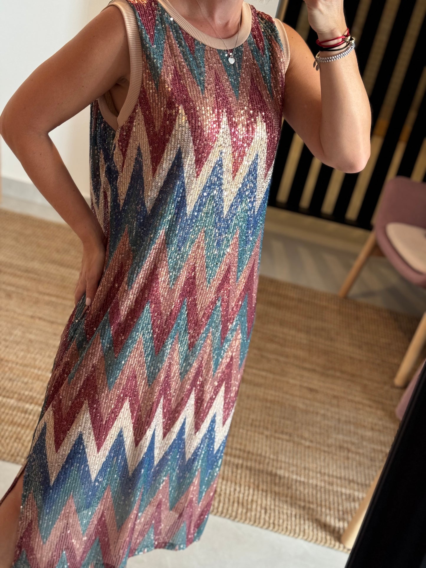 Sequins Colored Dress