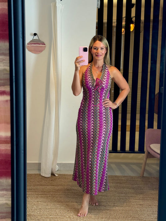 Open Back Halter Summer Dress