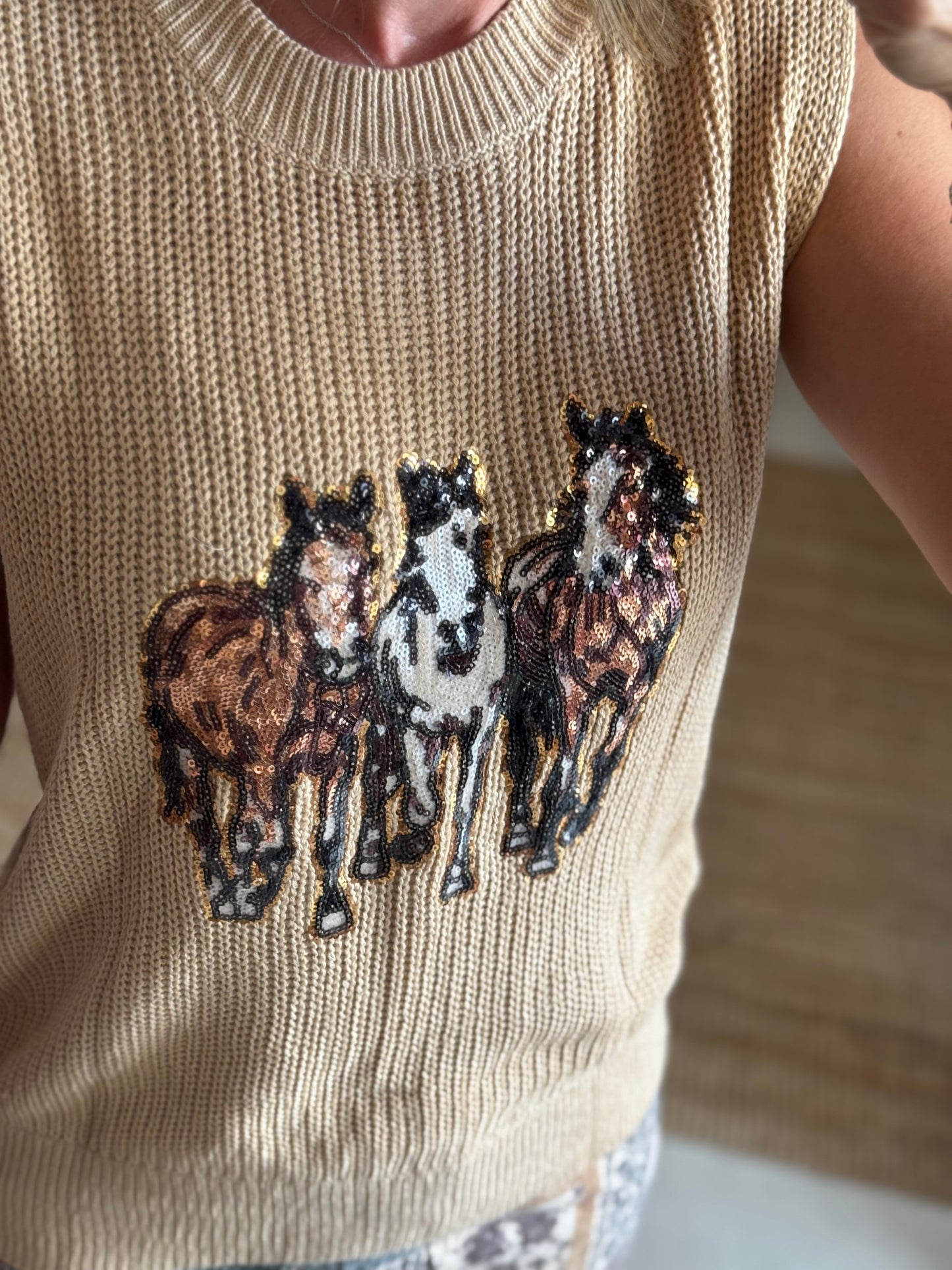Sequins Horse Top