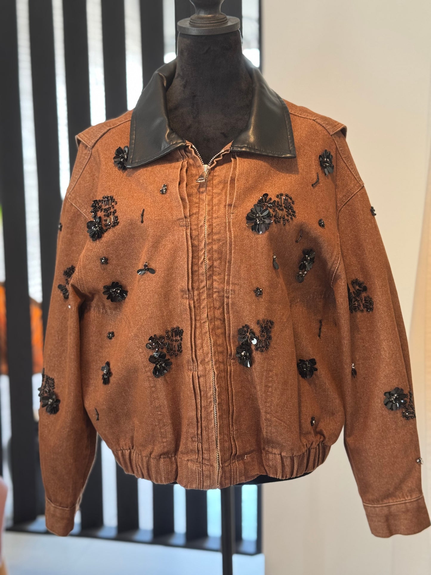 Embroidered Brown Jacket