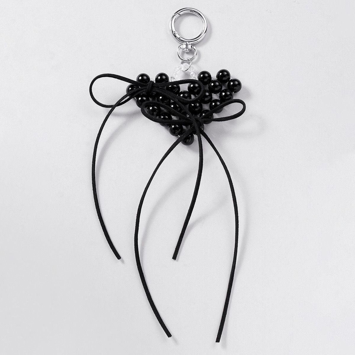 Handbag Key Holder / Heart & Ribbon