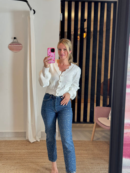 Scalloped Sweater Cardigan