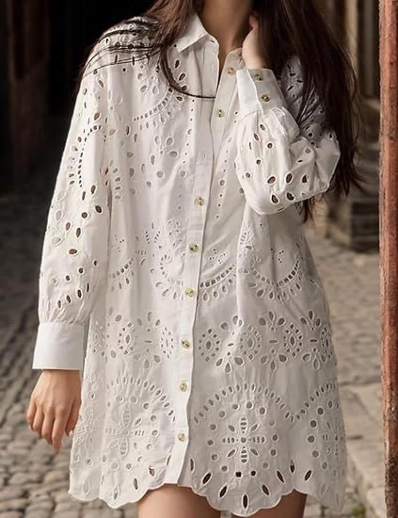 Eyelet Cover Up Top