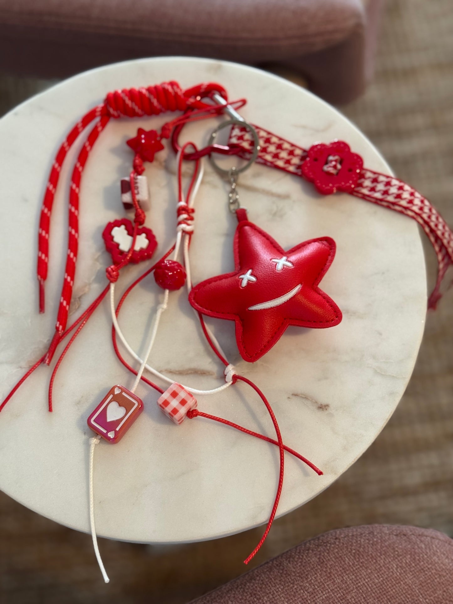 Handbag Key Holder / Multi Star Charm