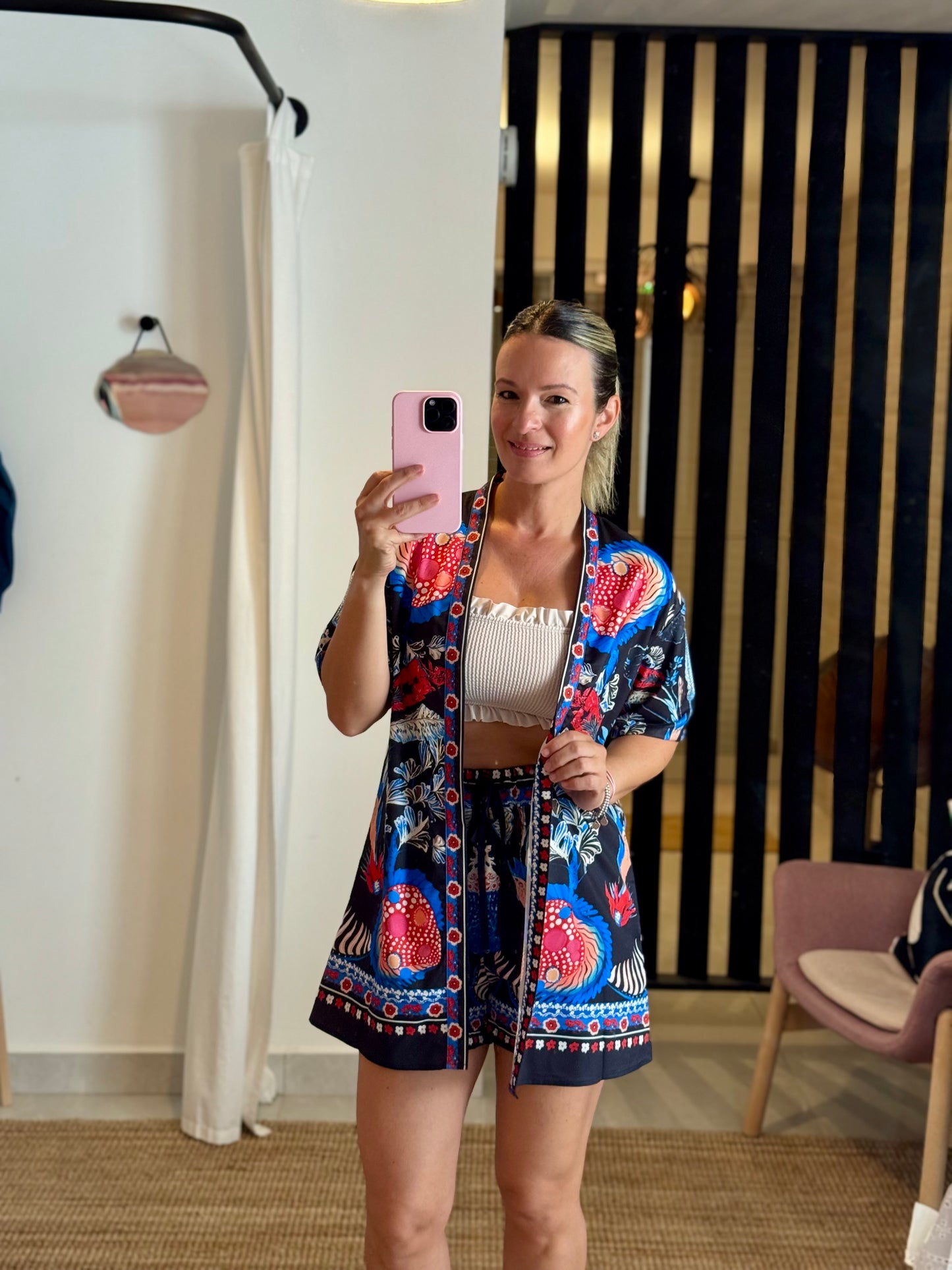 Summer Kimono Short Set