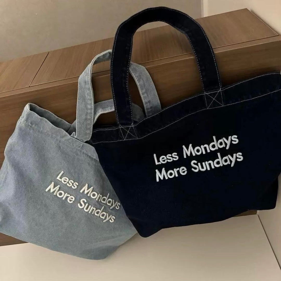 Less Monday Denim Bag