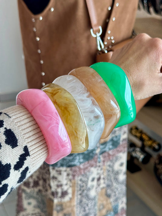 Acrylic Abstract Shape Bangle