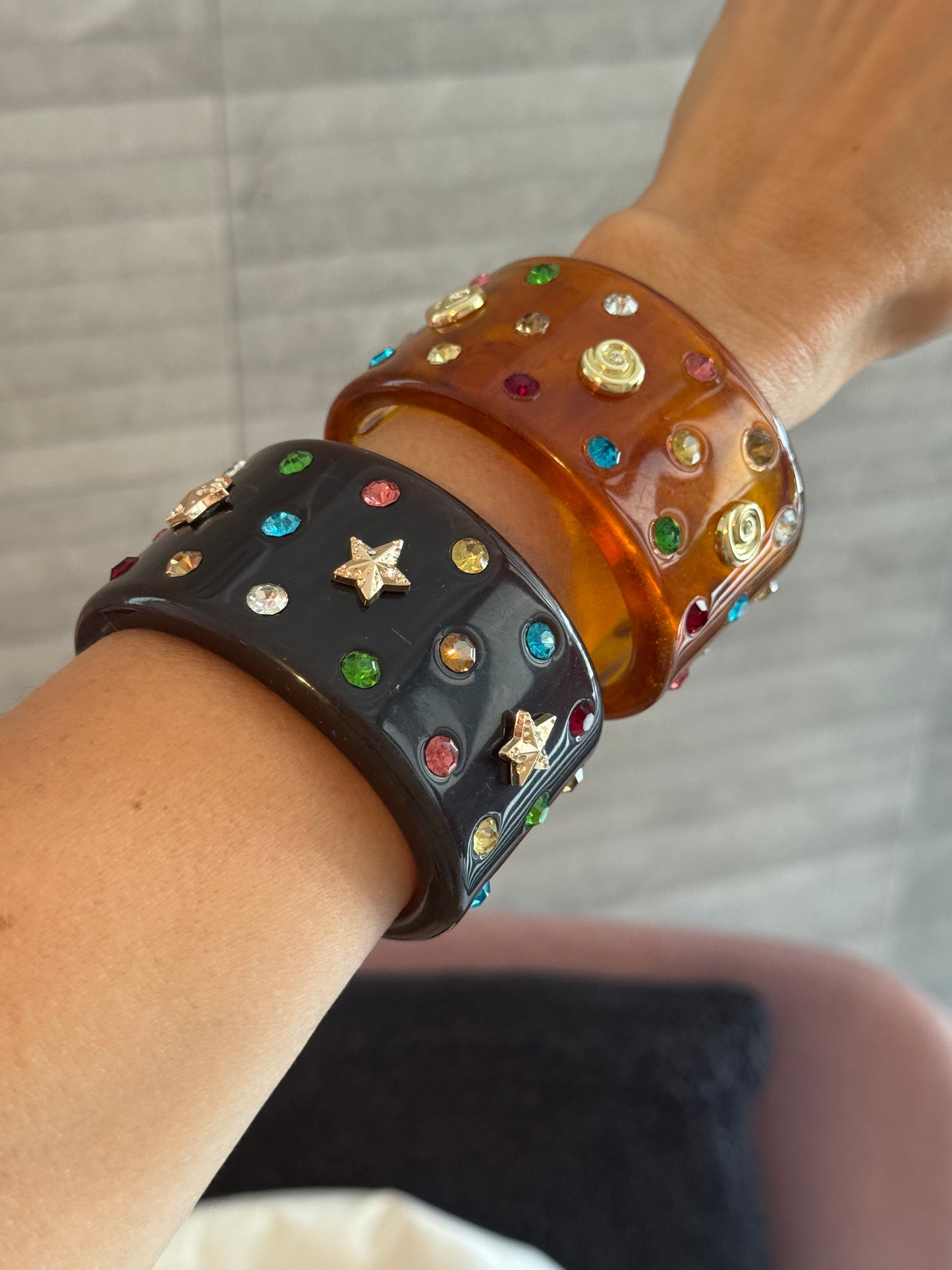 Rhinestones Acrylic Cuff
