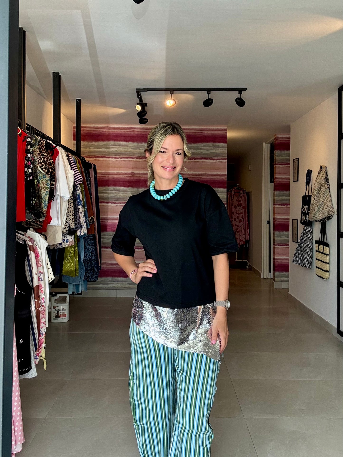 Sequins Asymmetrical Top