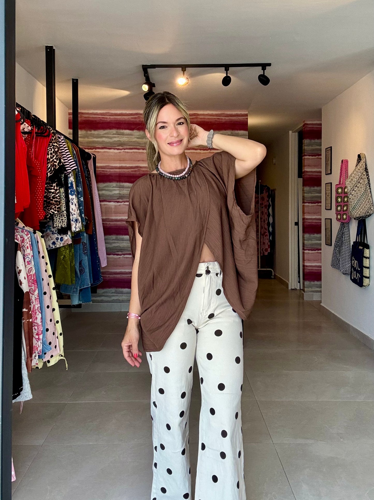 Draped Crossover Top