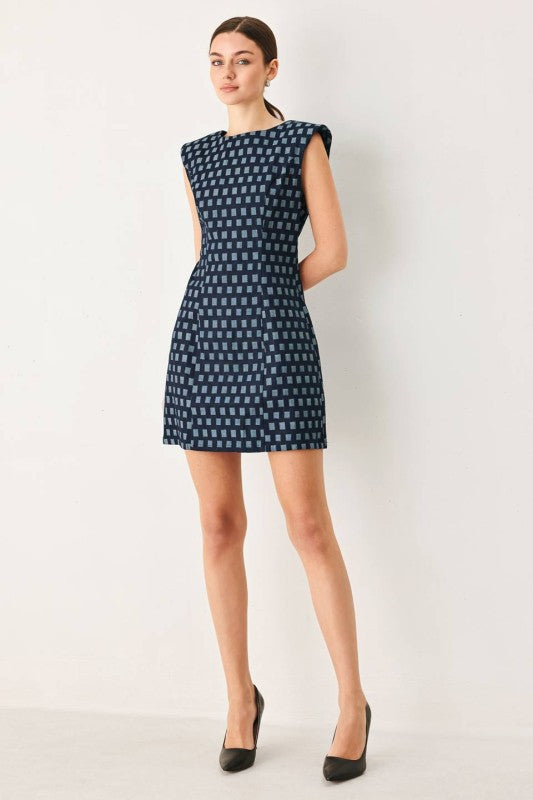 Jacquard Denim Dress