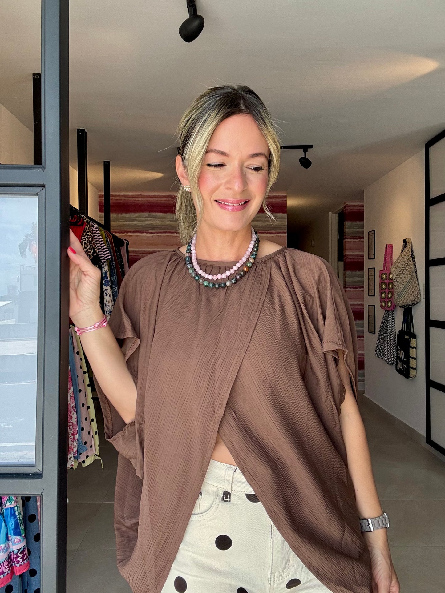 Draped Crossover Top