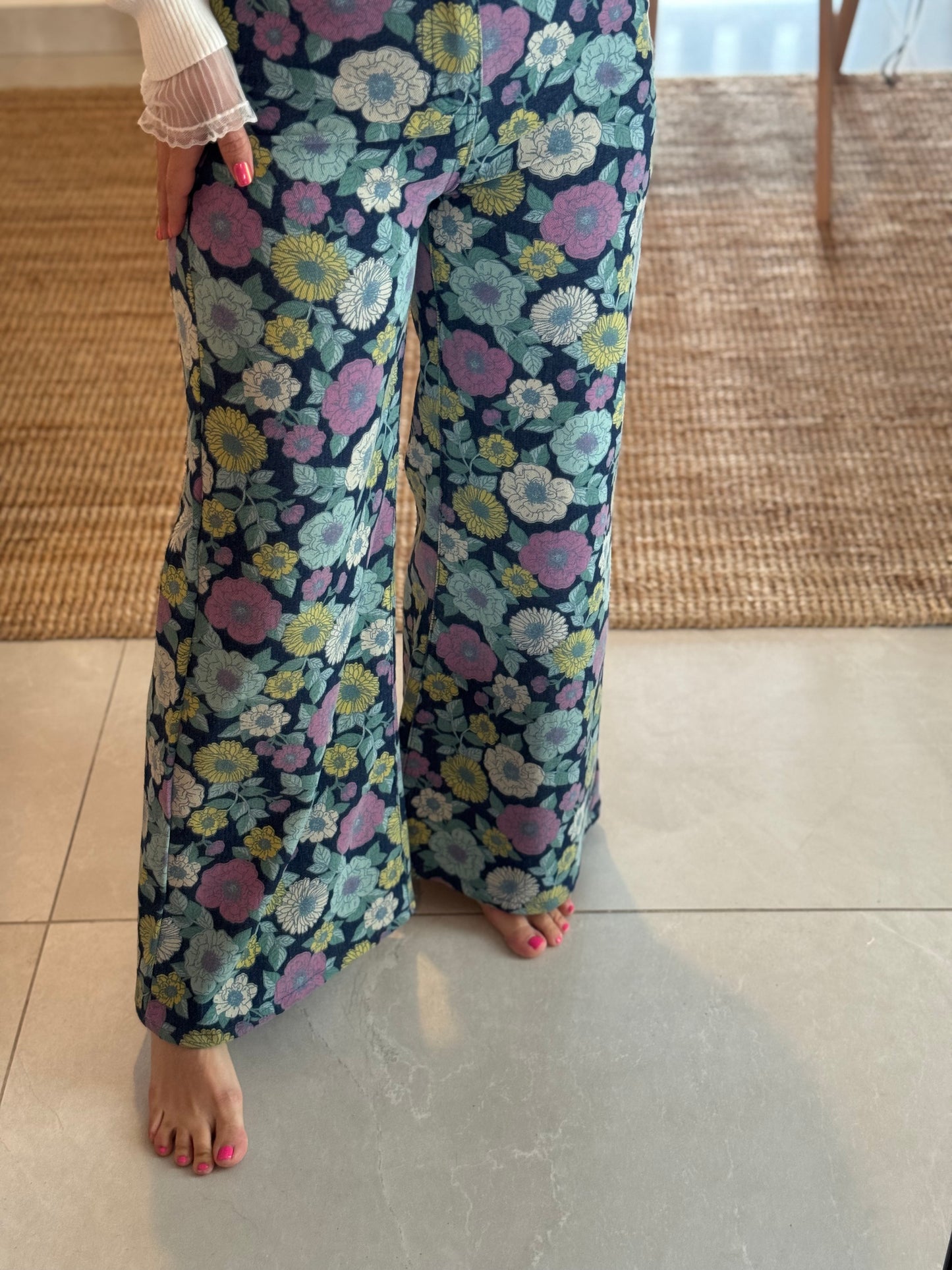 Floral Wide Leg Jean