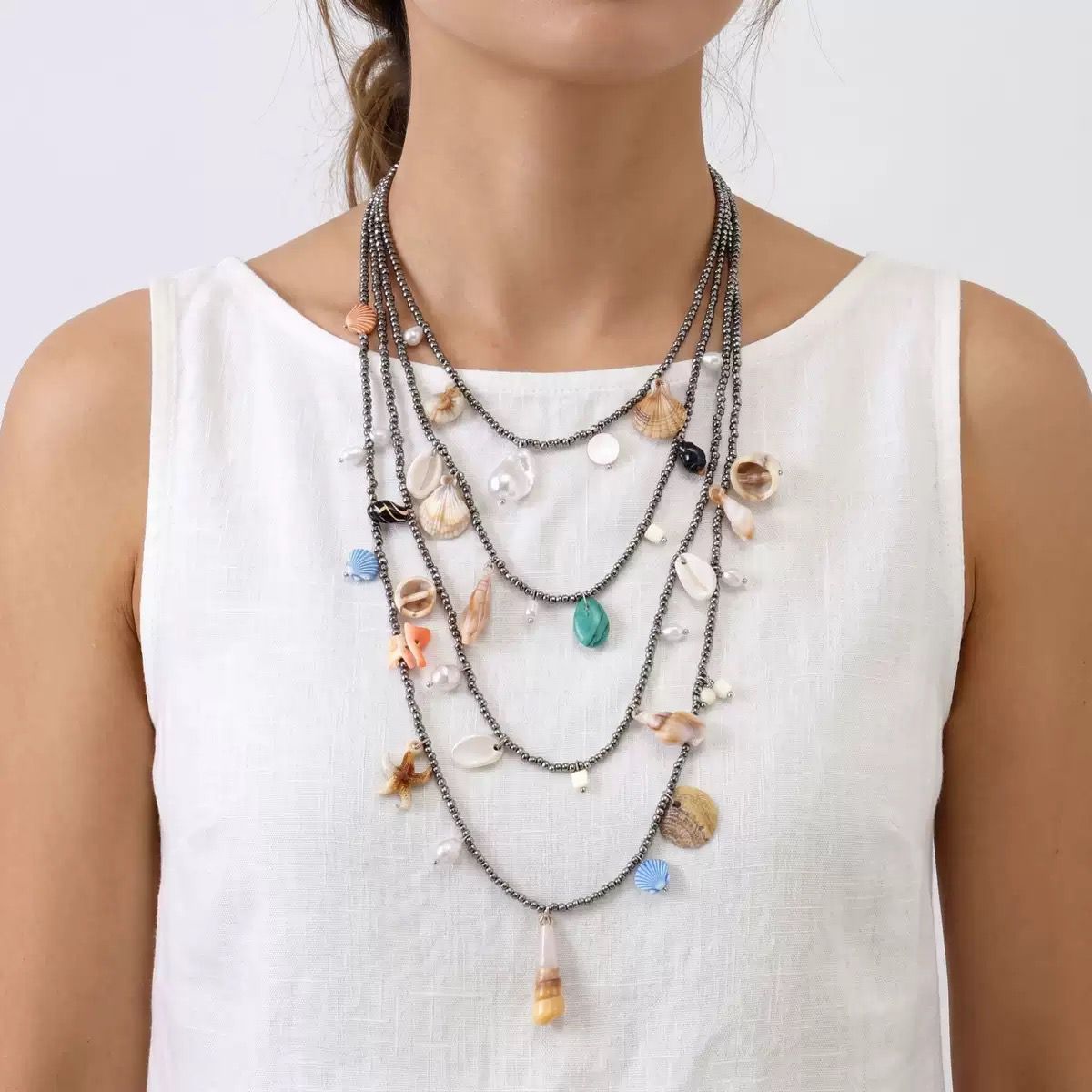 Beaded Shell Necklace