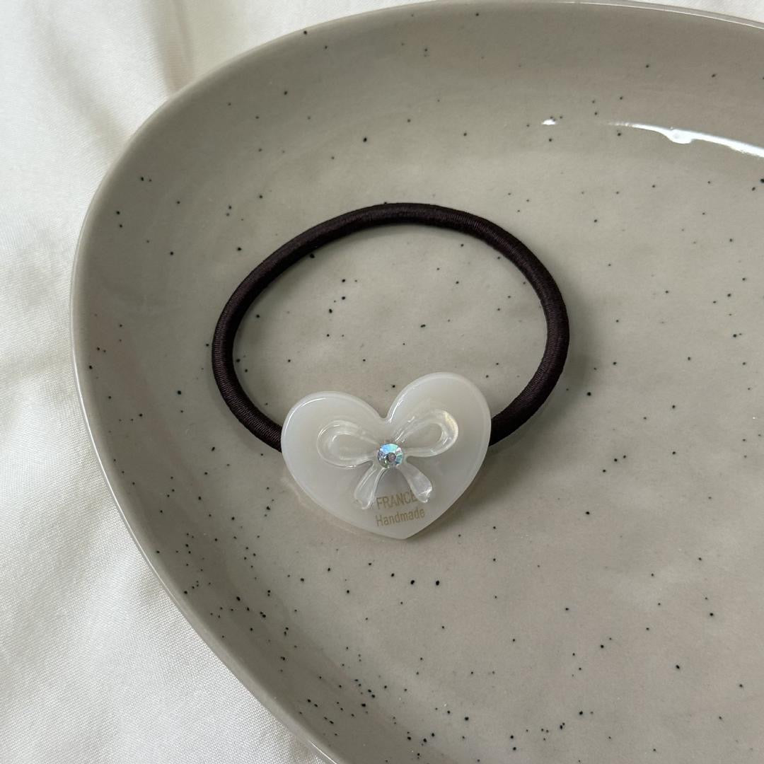 Heart & Ribbon Hair Tie