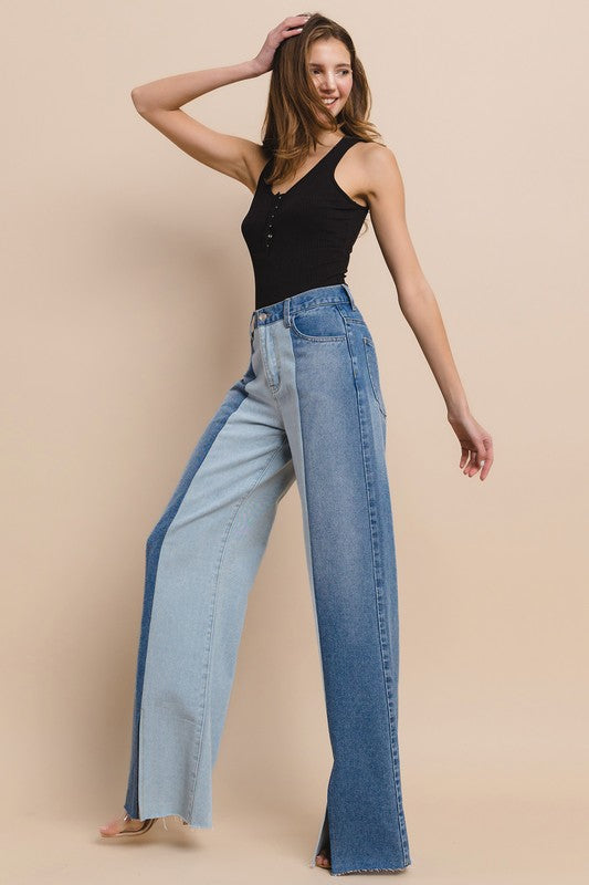 Color Block Jean