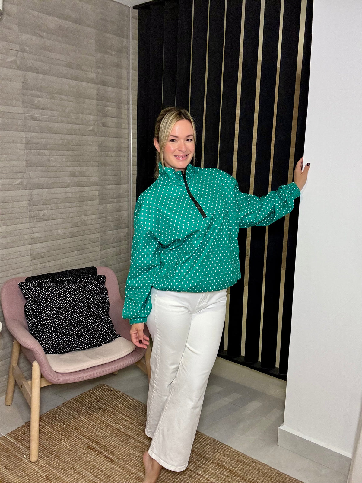 Emerald Polka Dot Jacket