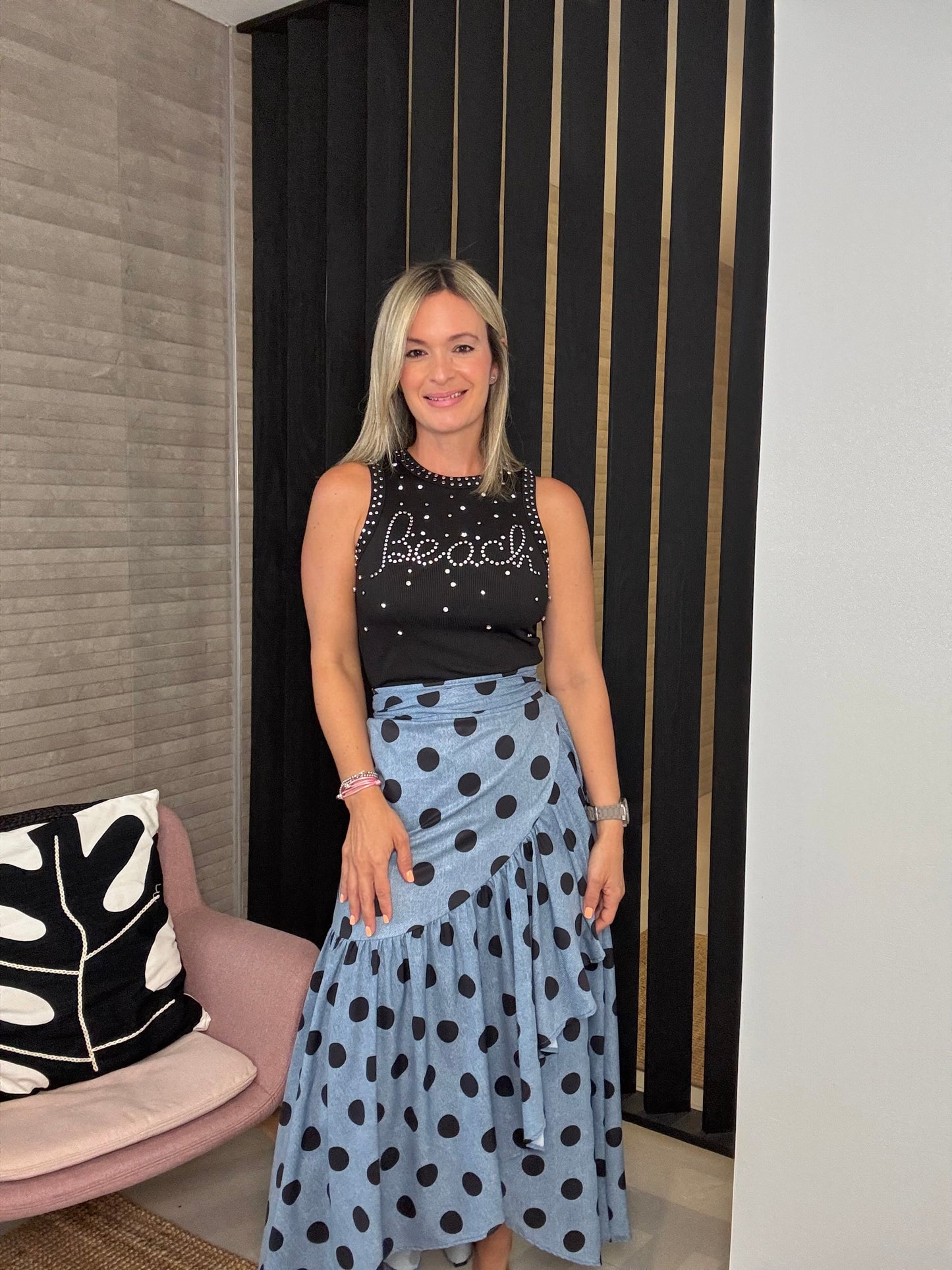 Polka Dot Wrap Skirt