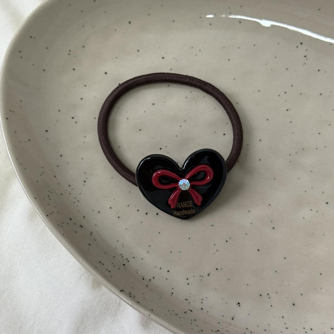 Heart & Ribbon Hair Tie