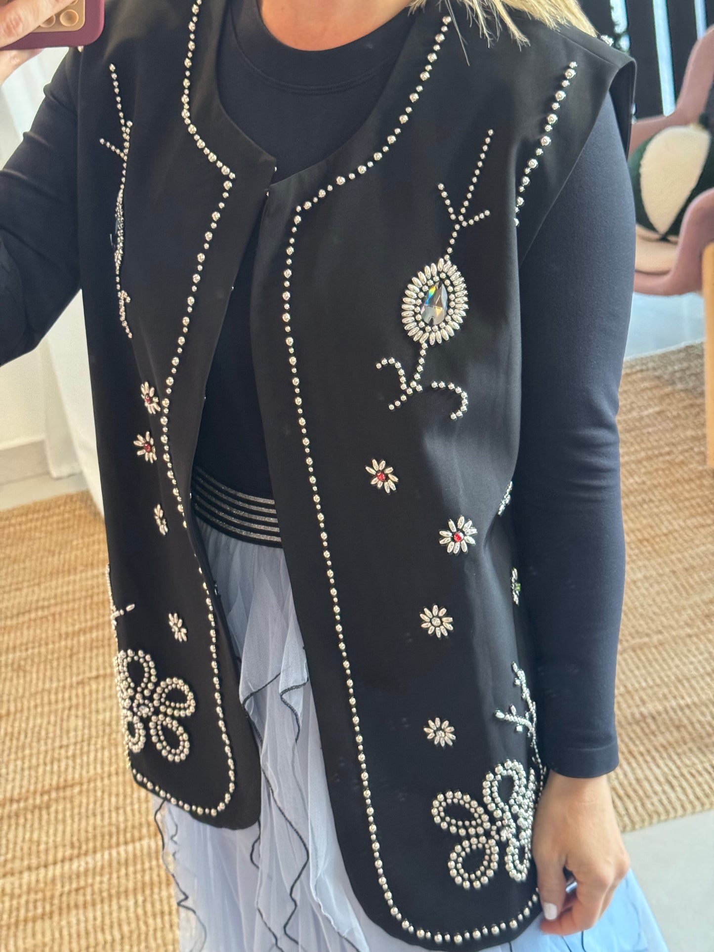 Embellished Vest