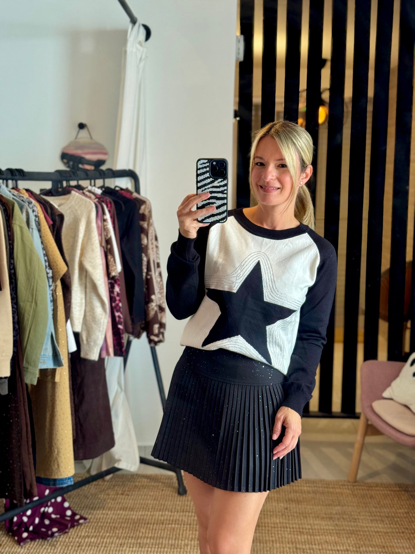 Star Rhinestones Sweater