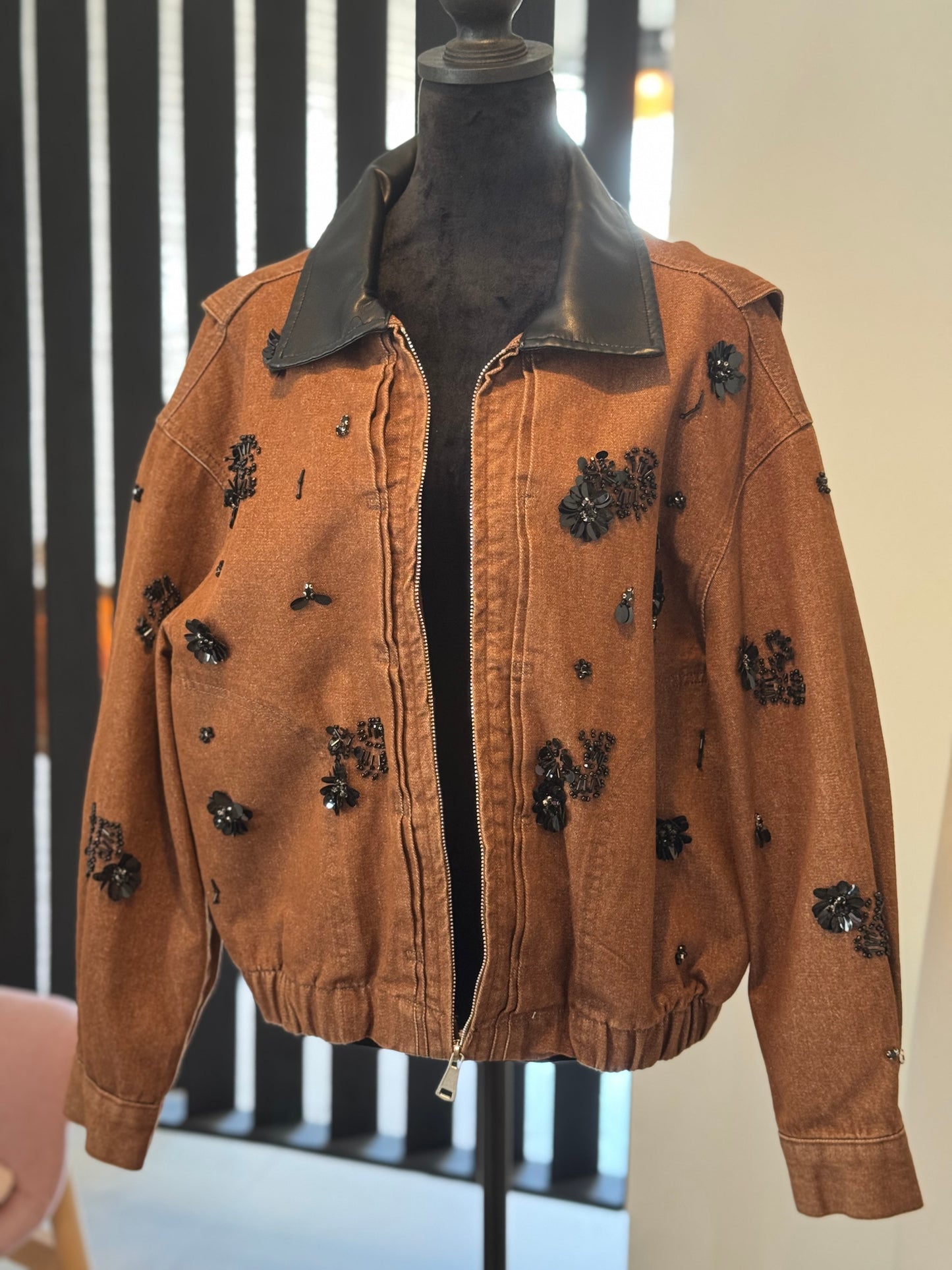 Embroidered Brown Jacket