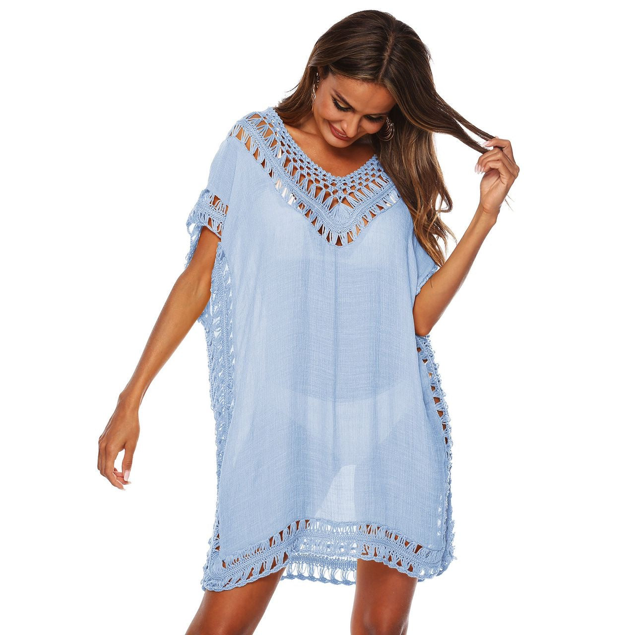 Crochet Trim Cover Up Dress