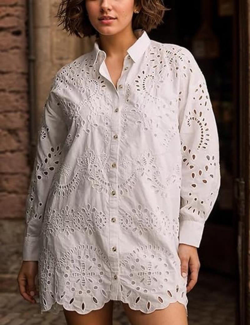 Eyelet Cover Up Top