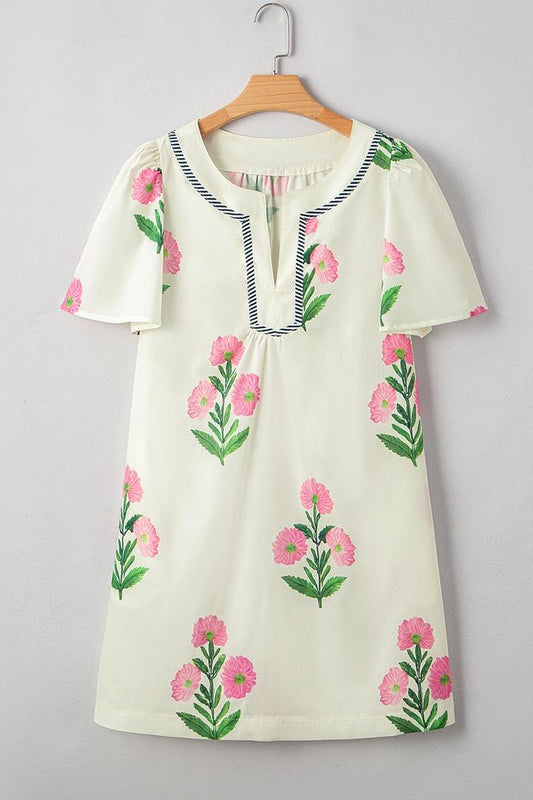 Flower Short Dress