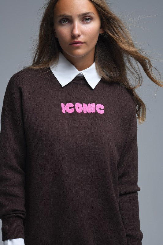 Iconic Chocolate Sweater