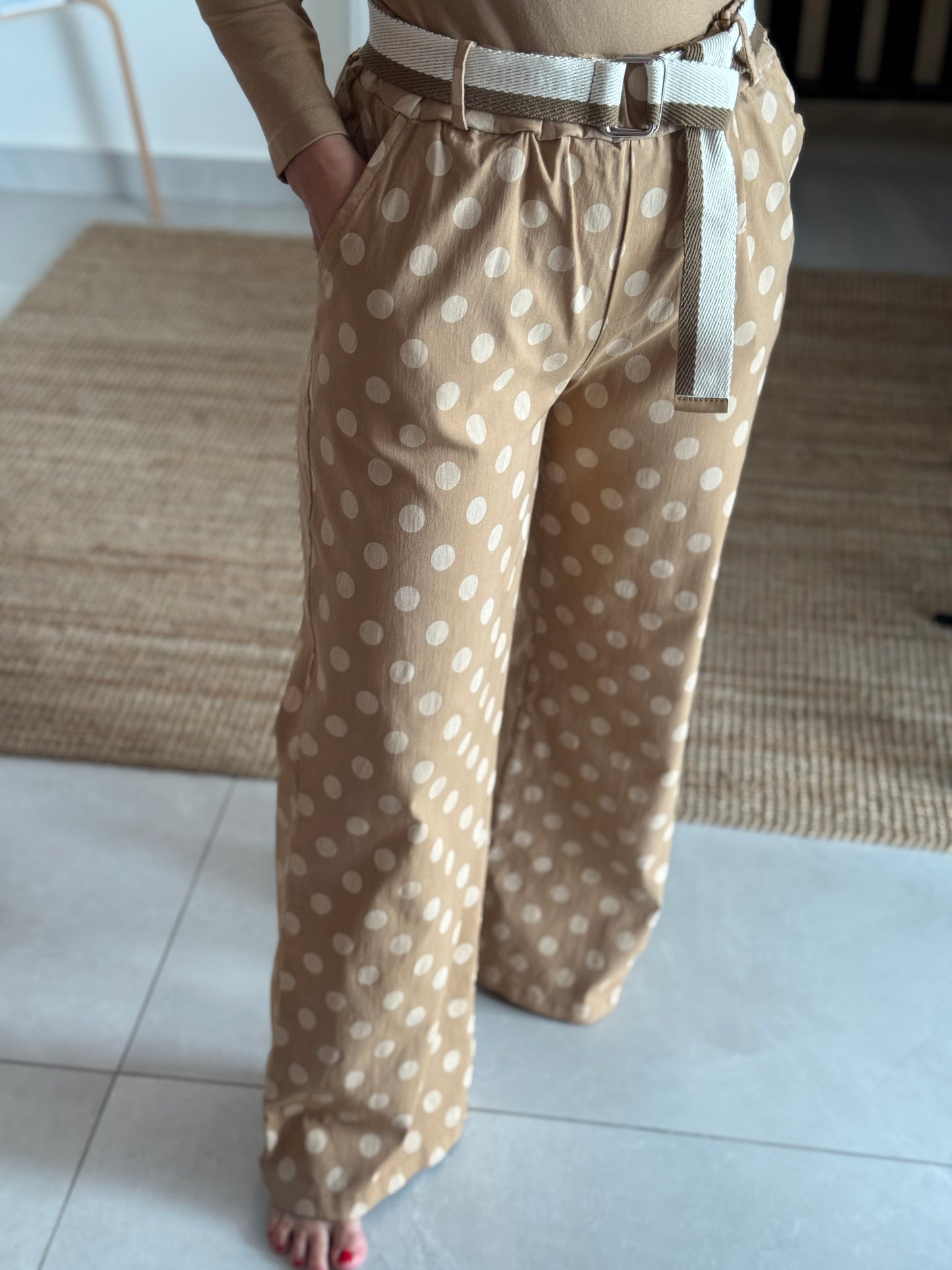 Polka Dot Belted Pant