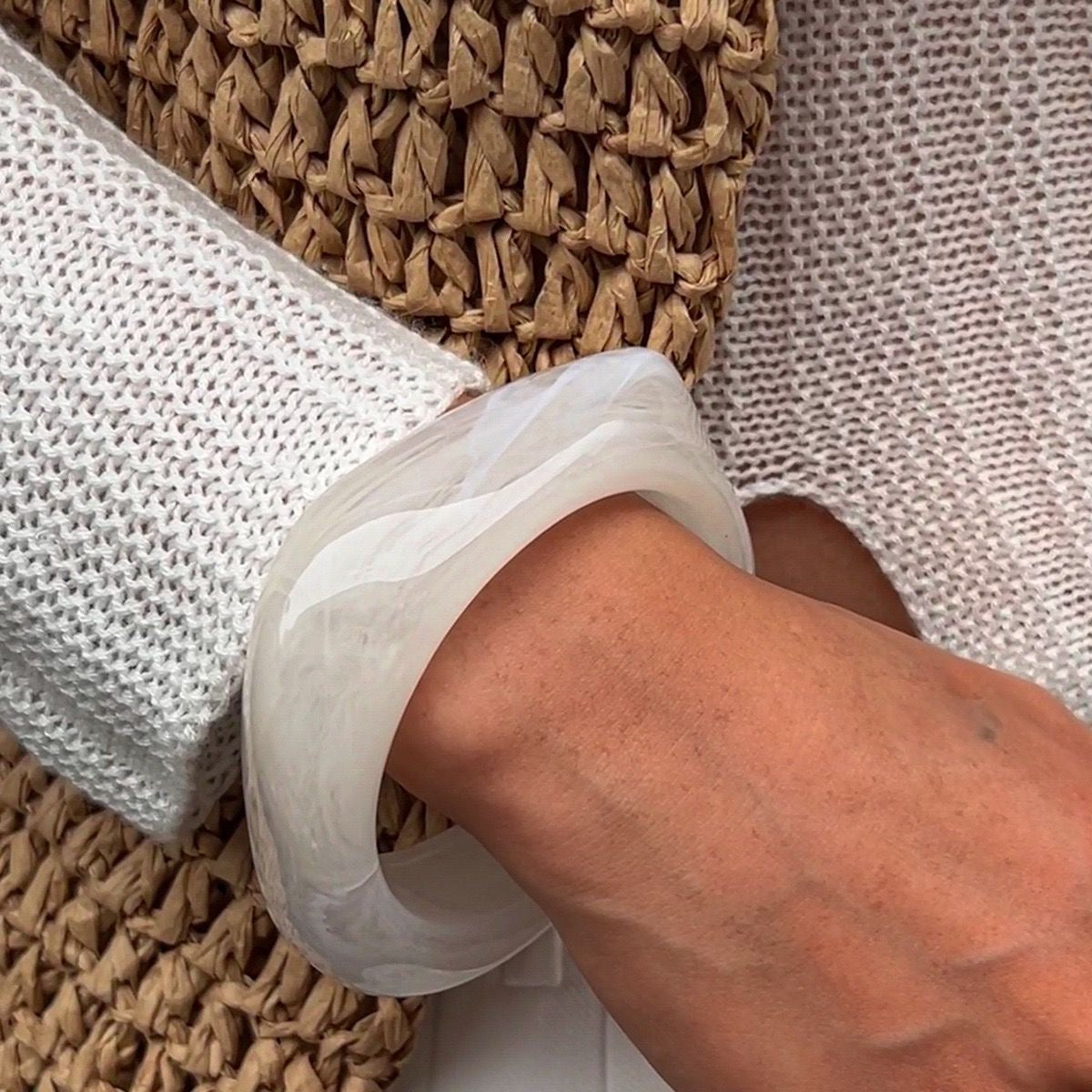 Acrylic Abstract Shape Bangle