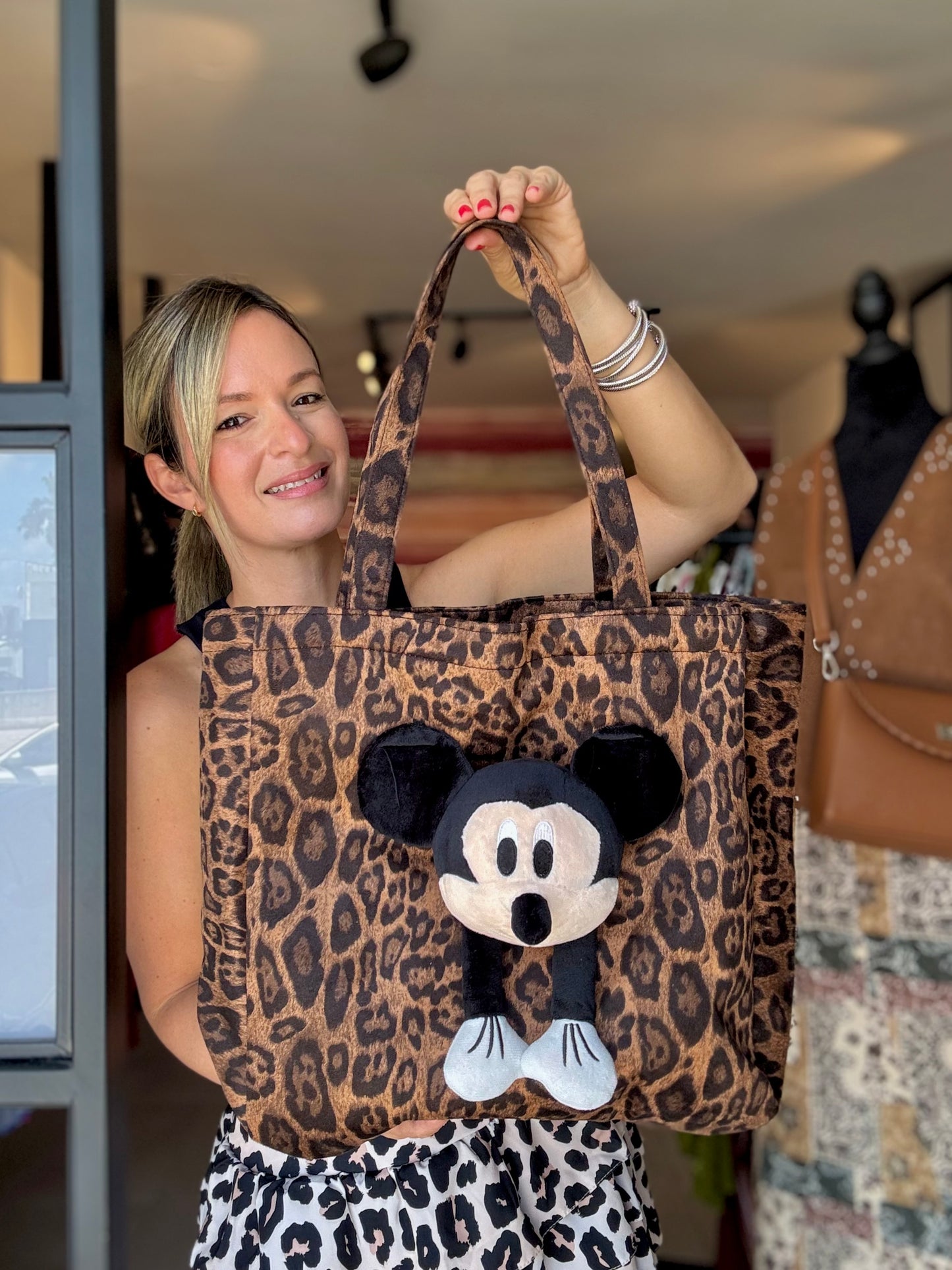 Leopardo Mickey Tote