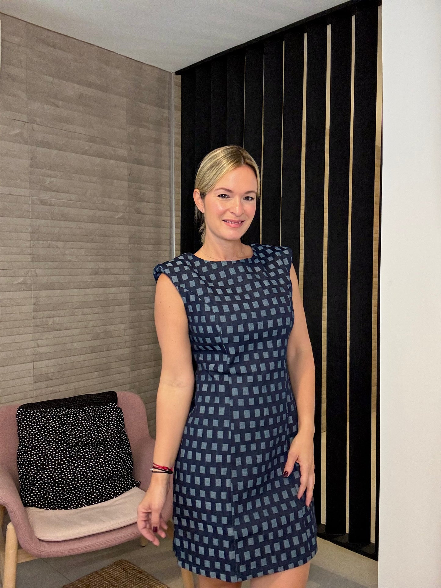 Jacquard Denim Dress