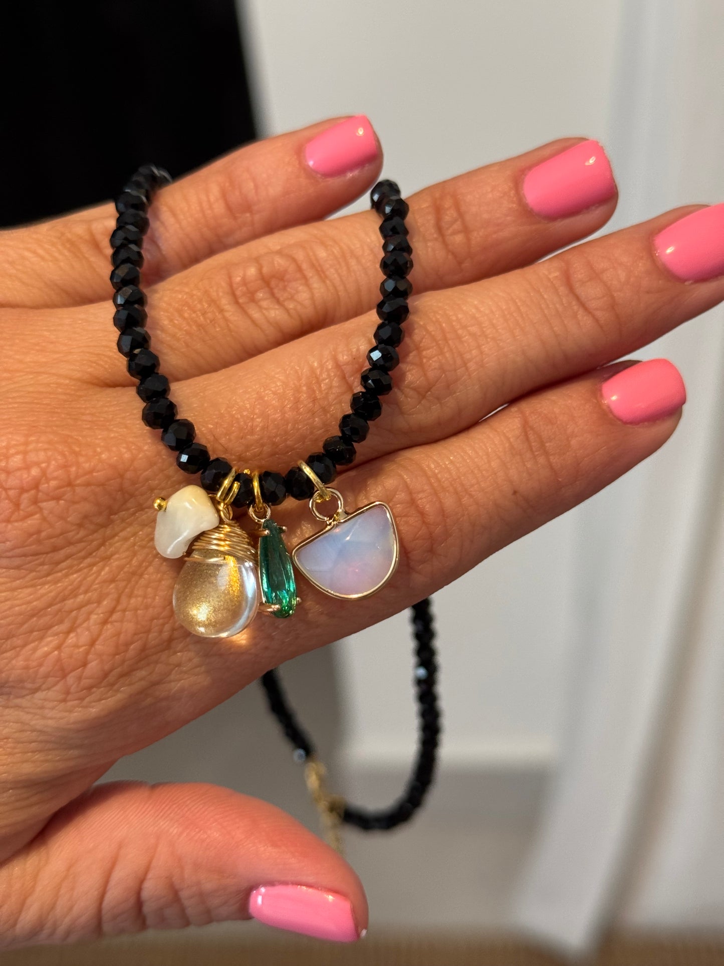 Crystals Multi Charm Necklace