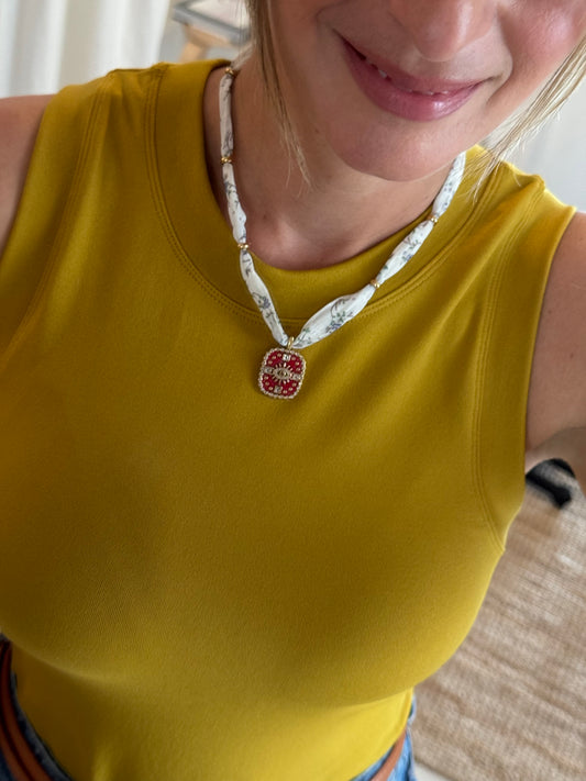 Bandana Charm Necklace