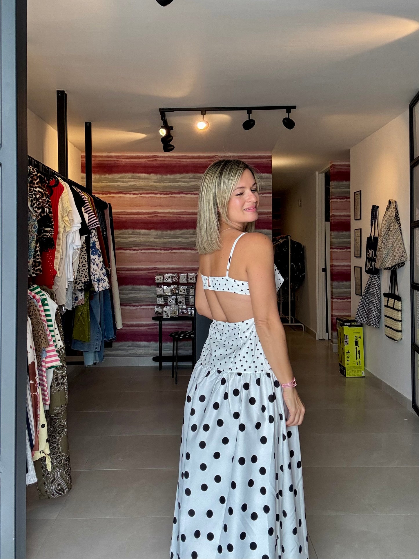 Midi Polka Dress