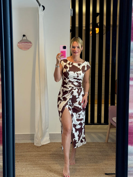 Cow Print Dress