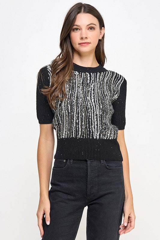 Sequins Knit top