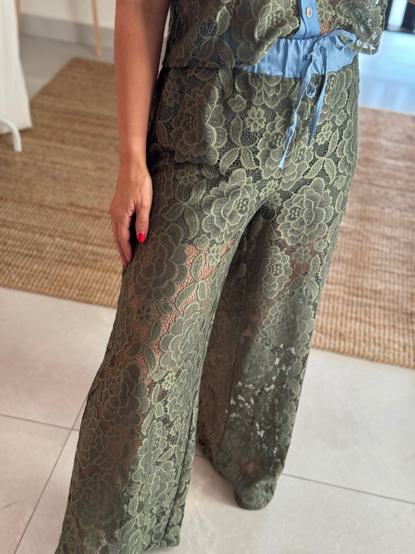 Italian Lace & Denim Set