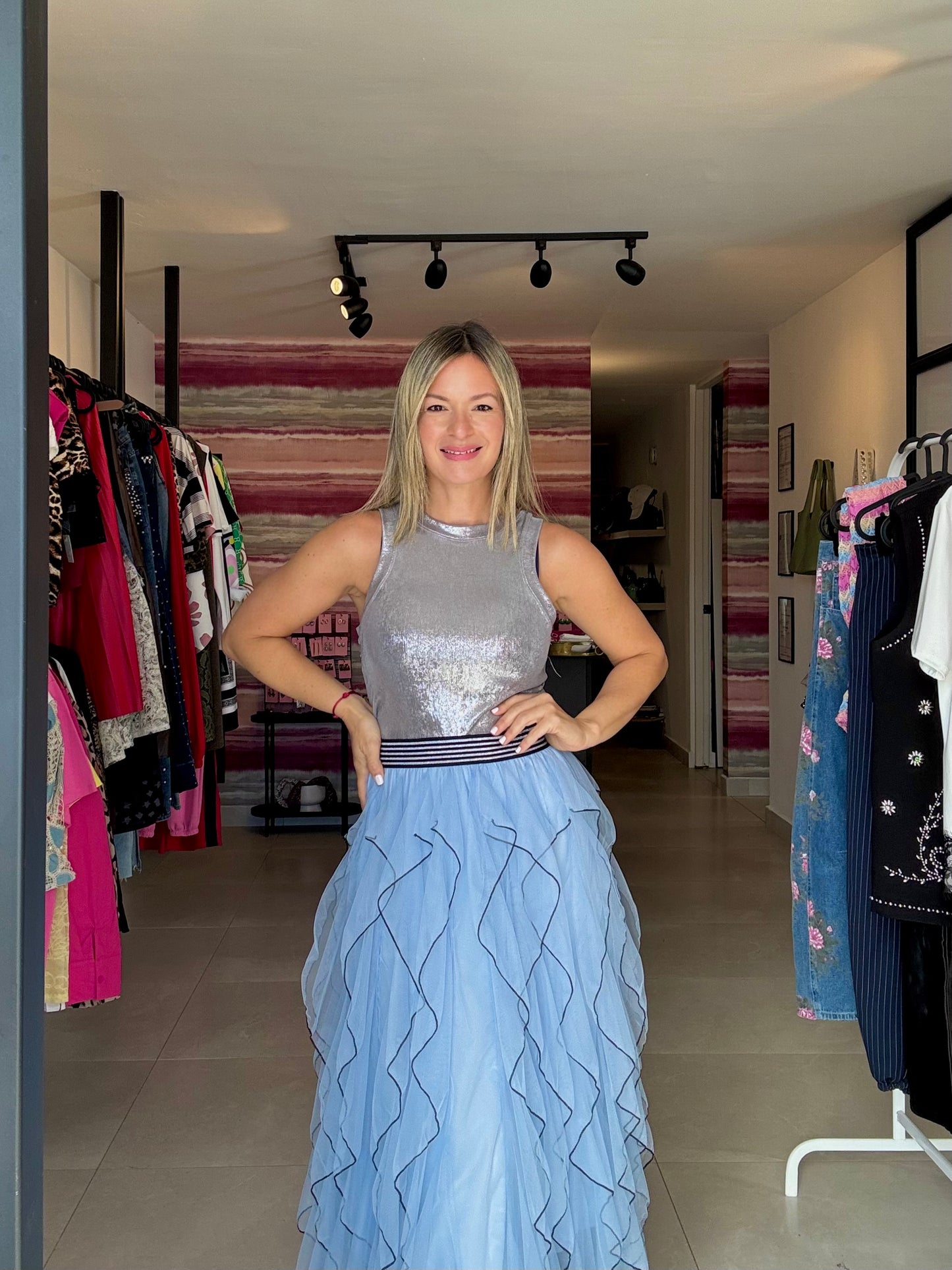 Tulle Blue Skirt