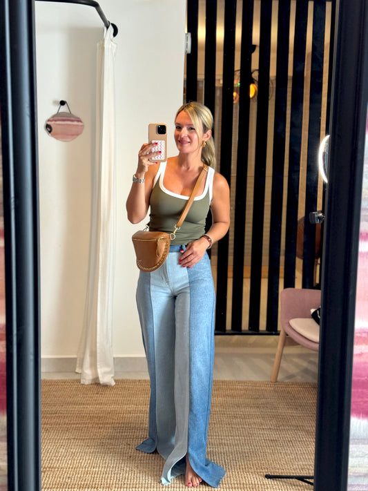 Color Block Jean