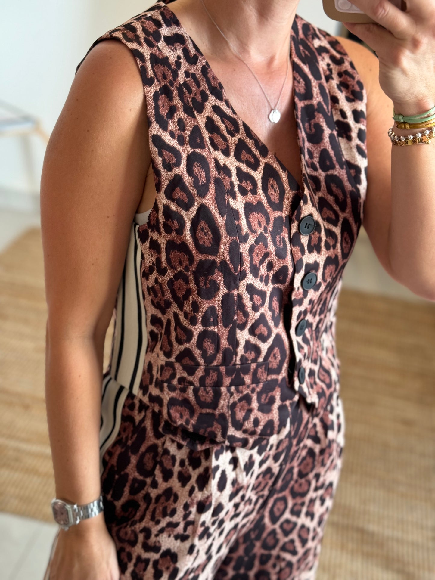 Leopard Vest Set