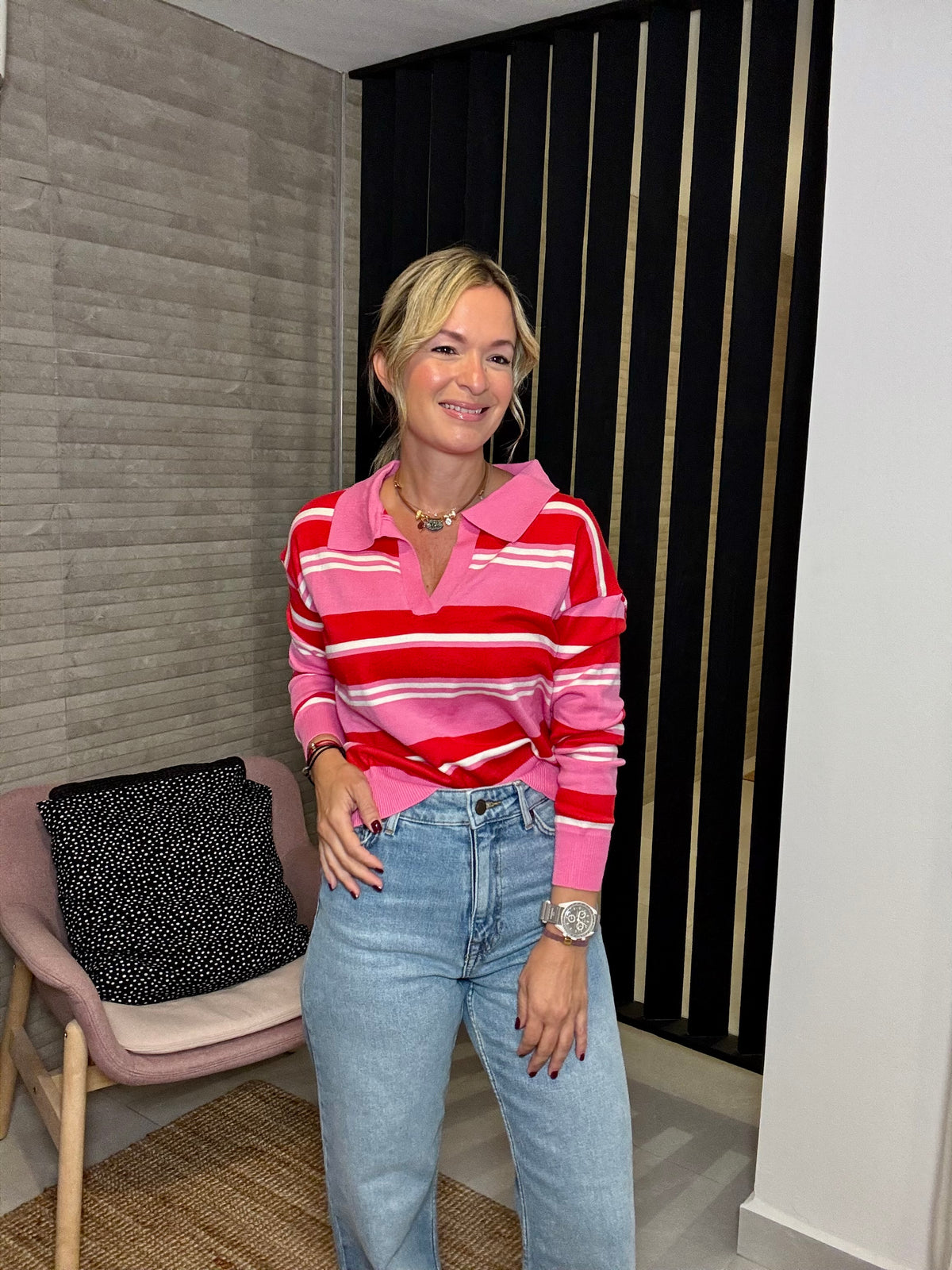 Stripes Pink Sweater