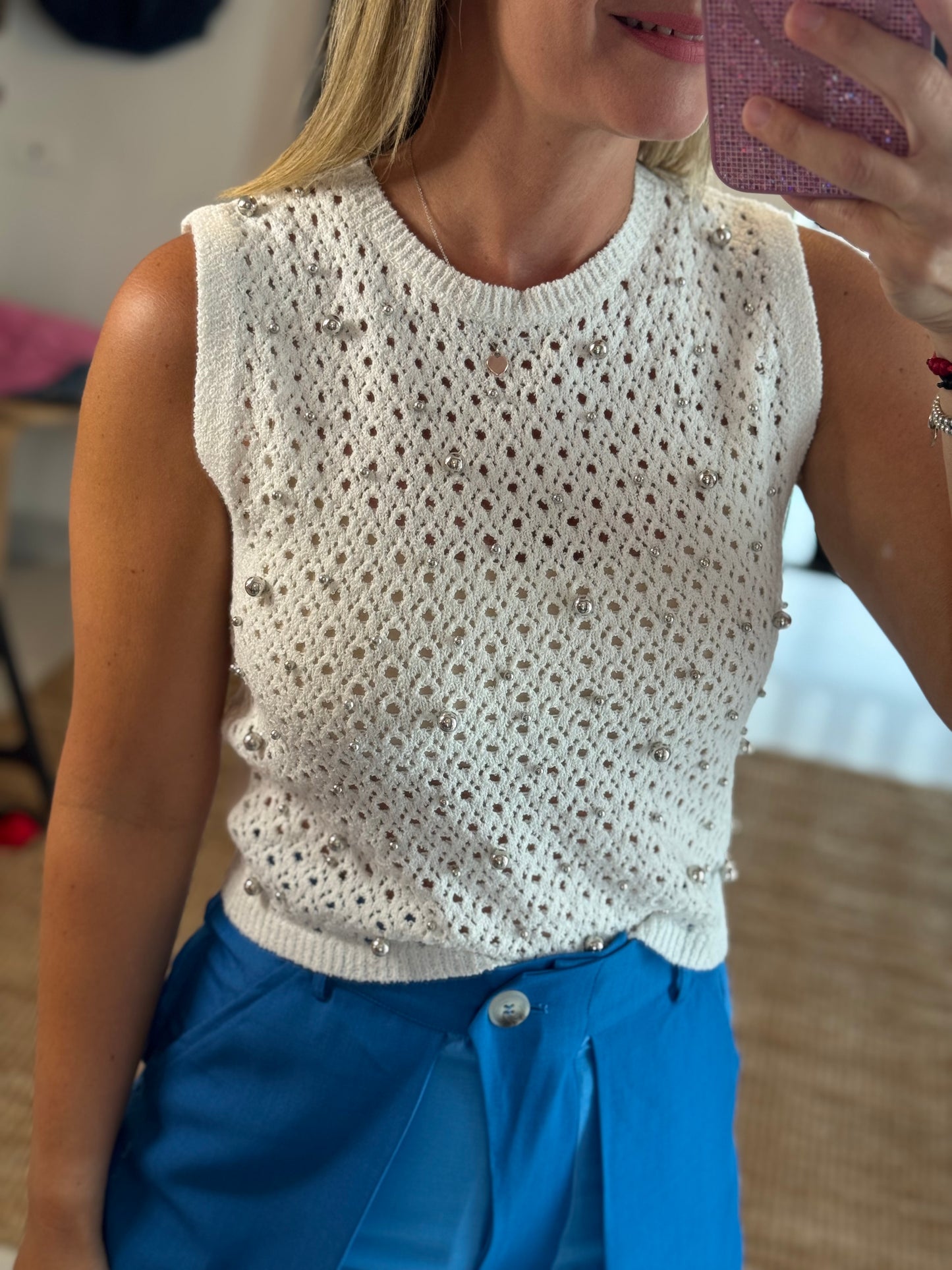 Crochet Studded Top