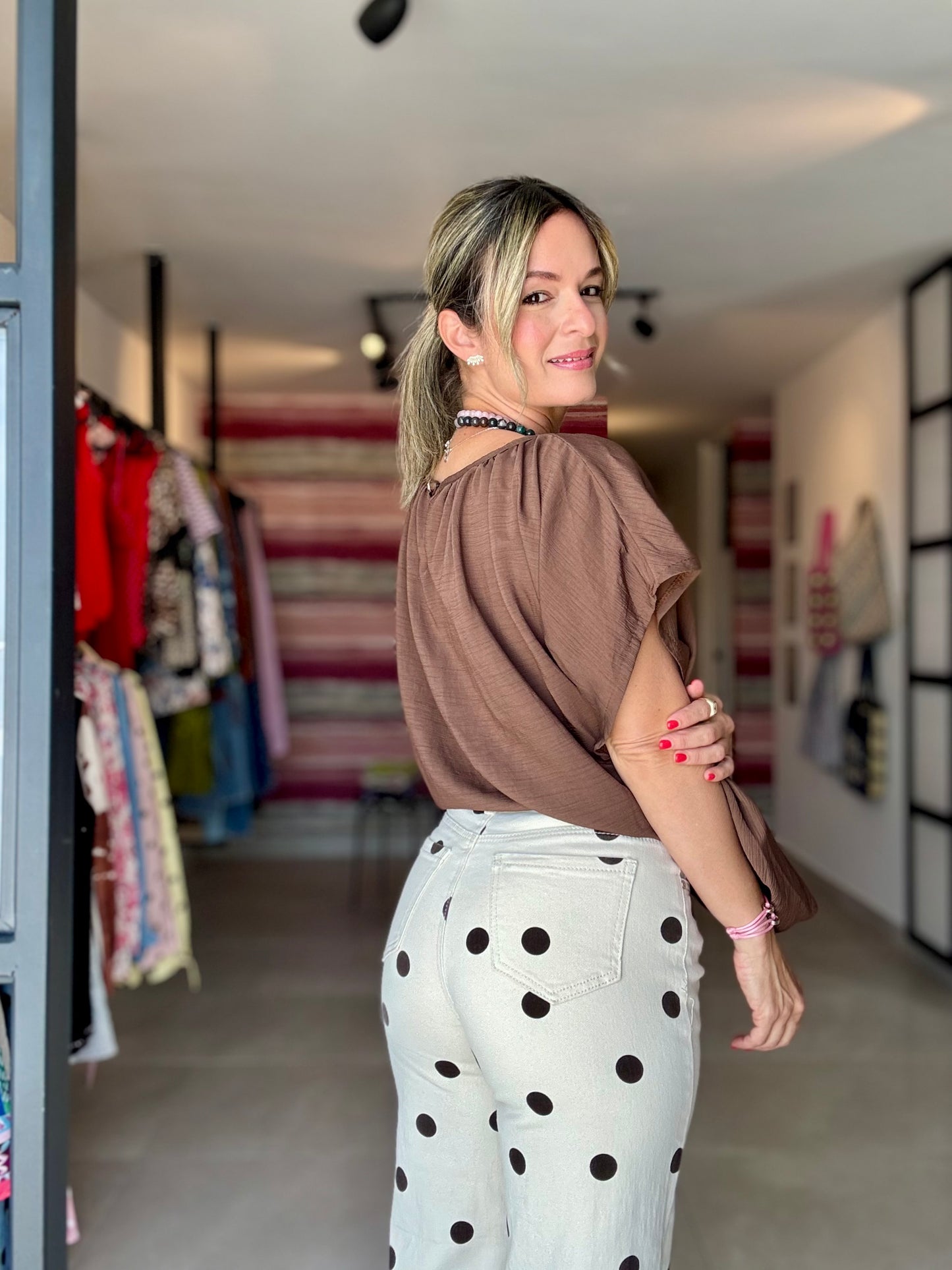 Chocolate Polka Dot Jean