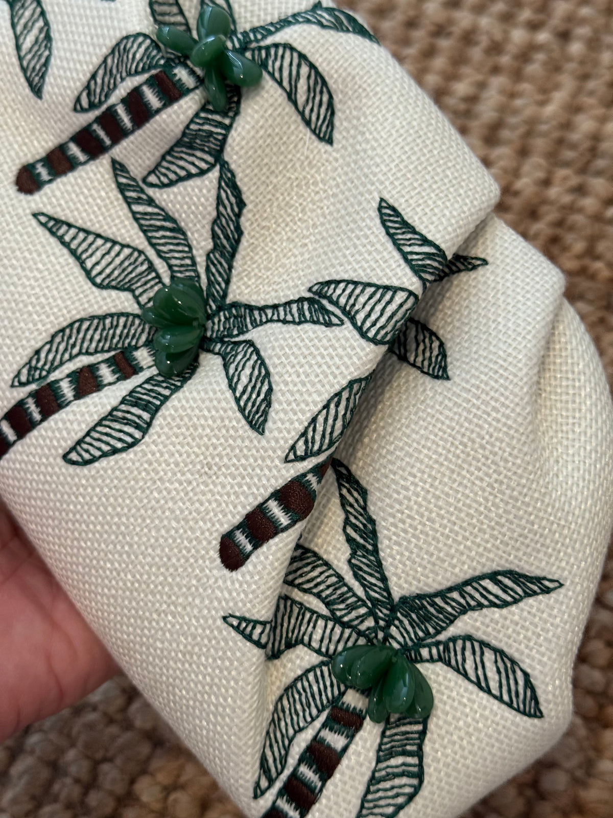 Embroidered Tree Clutch