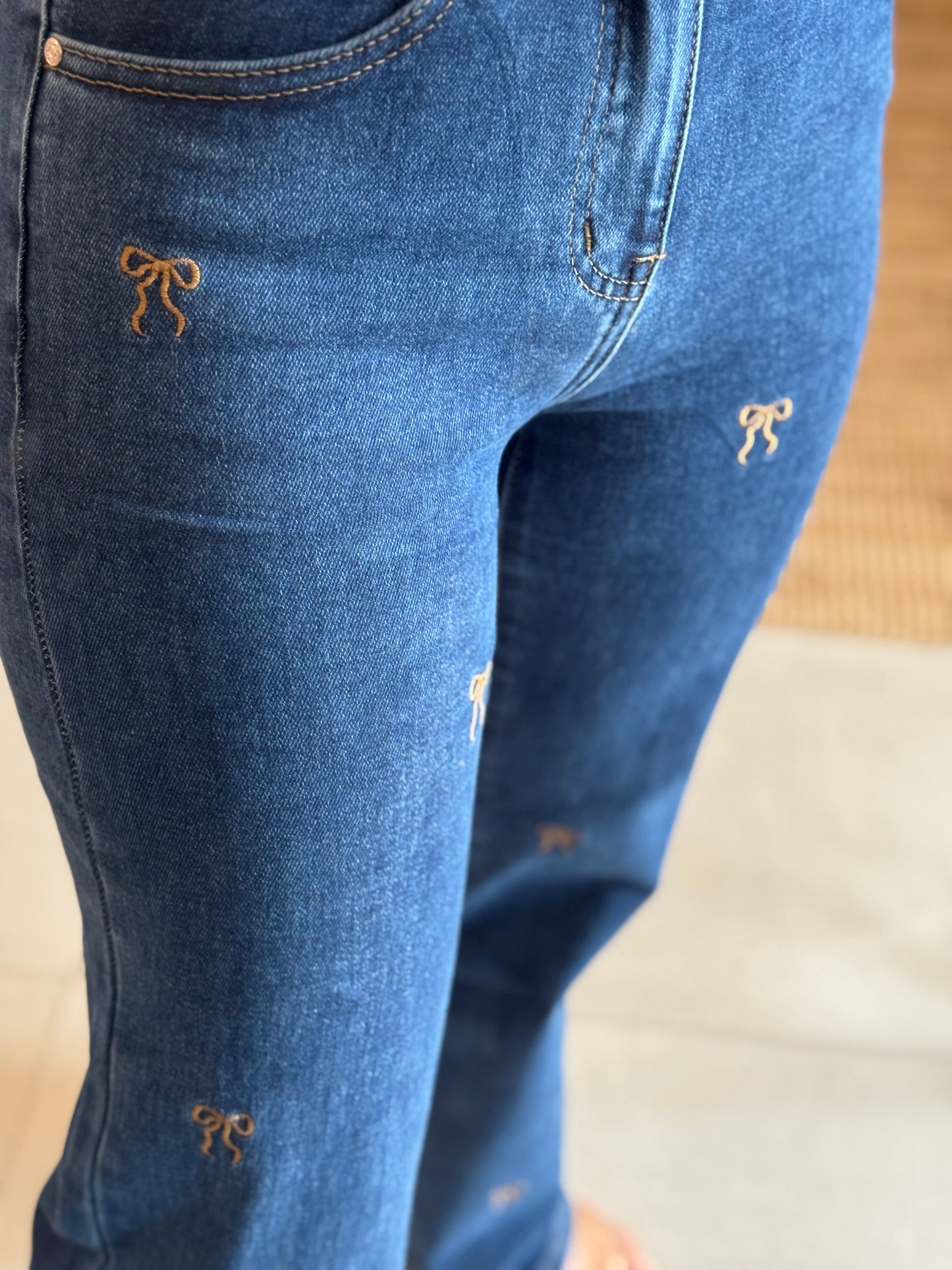Mini Brown Ribbon Jean
