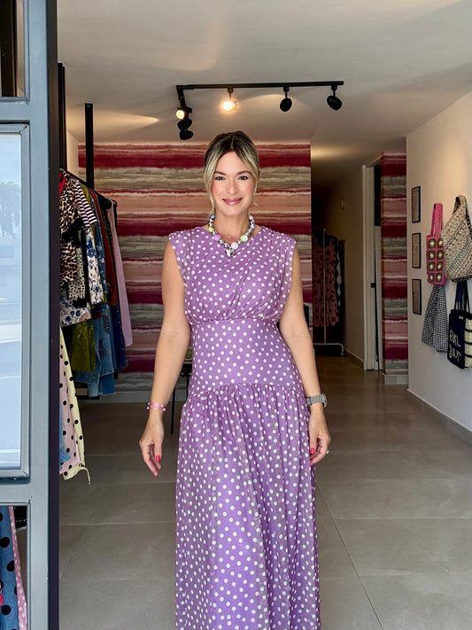 Lavender Polka Dot Dress