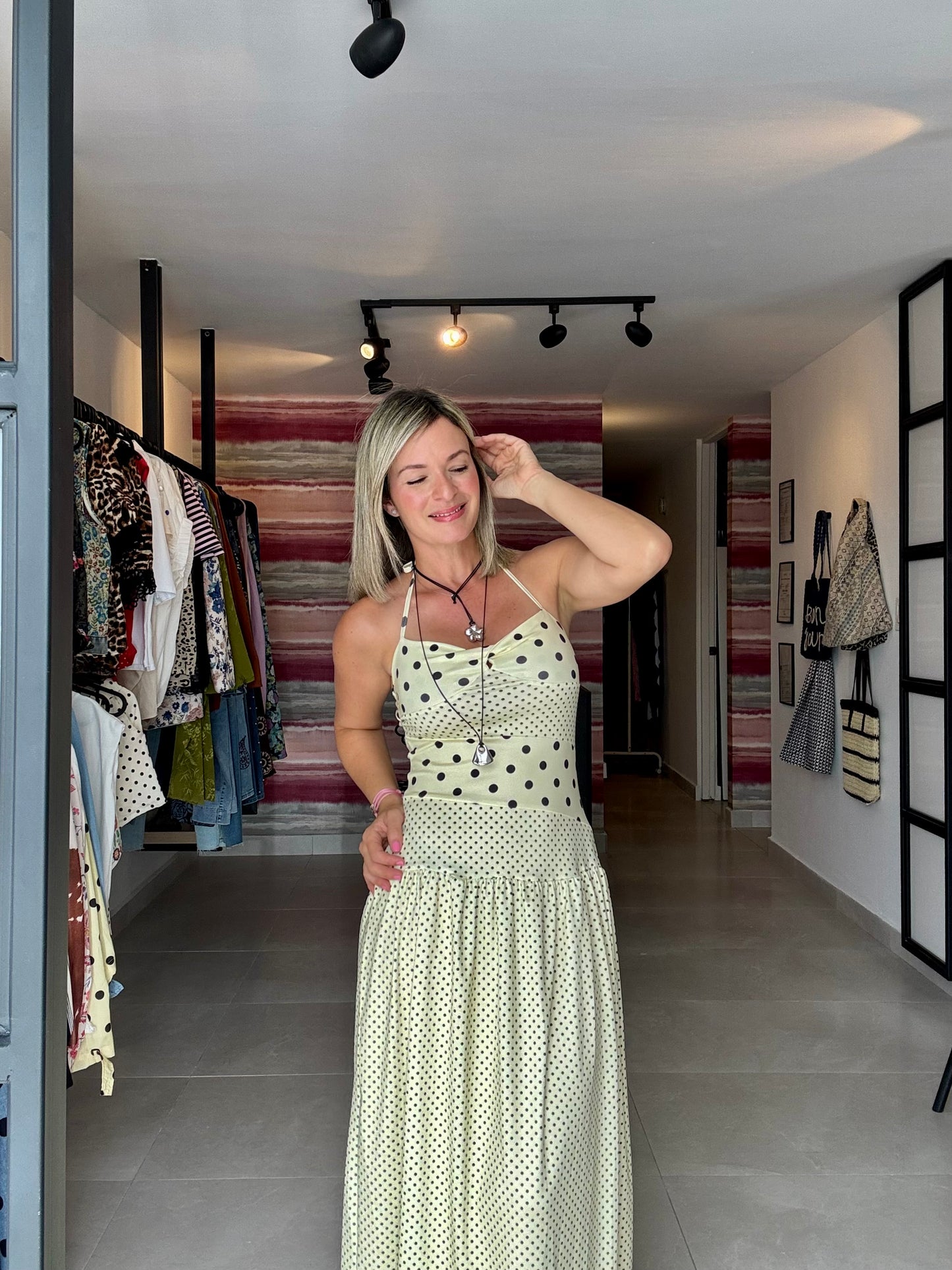 Halter Polka Dot Dress